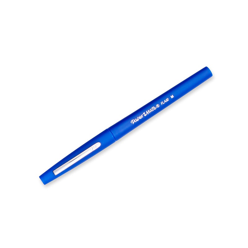 Paper Mate Flair Felt Tip Pen, Medium Point, Blue, 1 Count - Image 1